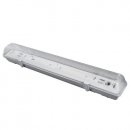 4' Single Anti-Corrosive Empty Body Fluorescent Fitting With Clear Prismatic Diffuser (To Use With LED Tubes) IP65