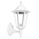 60W ES PIR Lantern Wall Mounted White IP44