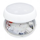 LED Luna Circular Bulkhead With Emergency Fitting And Motion Sensor - 16W - IP54