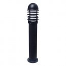 Medium Outdoor Louvred Bollard - Black - E27 - 775mm - IP44