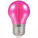 LED Filament Round 4.5W Pink ES-E27