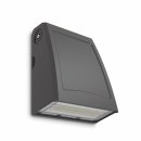 Kabru 25W Low Glare Exterior Wall-mount LED Luminaire With Dusk To Dawn And Switchable CCT