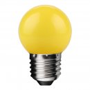 Colour Golf 1W Coloured LED Golf Ball Lamp, E27, Yellow