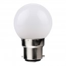 Colour Golf 1W Coloured LED Golf Ball Lamp, B22, White