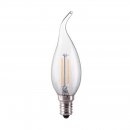 2W Bent-tip Candle, Traditional Glass Light Bulb With LED Filament