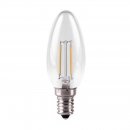 2W Candle, Traditional Glass Light Bulb With LED Filament