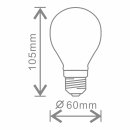 7W GLS, Traditional Glass Light Bulb With LED Filament