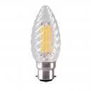 4W Twisted Candle Traditional Glass Light Bulb With LED Filament