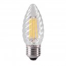 4W Twisted Candle Traditional Glass Light Bulb With LED Filament