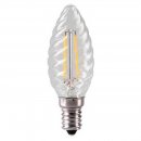 2W Twisted Candle Traditional Glass Light Bulb With LED Filament