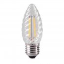 2W Twisted Candle Traditional Glass Light Bulb With LED Filament