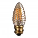 4W Twisted Candle, Decorative LED Filament Lamp With Gold Antique Coating