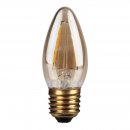 2W Candle, Decorative LED Filament Lamp With Gold Antique Coating