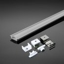 VT-8122 MOUNTING KIT WITH DIFFUSER FOR LED STRIP(PCB-12MM) 2000x24.7x7mm-WHITE HOUSING