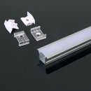 VT-8107 MOUNTING KIT WITH DIFFUSER FOR LED STRIP 2000x24x14.2mm-SILVER HOUSING