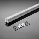 VT-8110-W MOUNTING KIT WITH DIFFUSER FOR LED STRIP(PCB-20MM) 2000x17.2x14.4mm-WHITE HOUSING