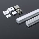 VT-8116 MOUNTING KIT WITH DIFFUSER FOR LED STRIP 2000x17.4x12.1mm-SILVER HOUSING