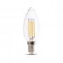 VT-2327 6W CANDLE FILAMENT BULB-CLEAR COVER COLORCODE:3000K E14(130LM/WATT)