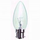 40W Incandescent Candle Bulb Clear BC-B22