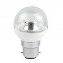 4W LED 45mm Dimmable Round Ball Clear - BC, 4000K