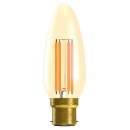 4W LED Vintage Candle - BC, Amber, 2000K