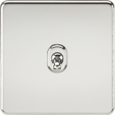 Screwless 10AX 1G 2-Way Toggle Switch - Polished Chrome