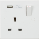 13A 1G Switched Socket with USB Charger 5V DC 2.1A