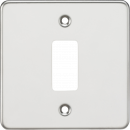 Flat plate 1G grid faceplate - polished chrome