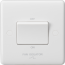 Curved Edge 10AX 3-Pole Fan Isolator Switch