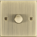 1G 2-way 10-200W (5-150W LED) trailing edge dimmer - Square Edge Antique Brass