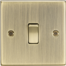 20A 1G DP Switch - Square Edge Antique Brass