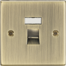 RJ45 Network Outlet - Square Edge Antique Brass