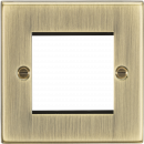 2G Modular Faceplate - Square Edge Antique Brass