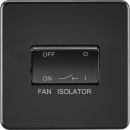 Screwless 10AX 3 pole Fan Isolator Switch - Matt Black