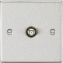 SAT TV Outlet - Square Edge Brushed Chrome