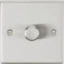 1G 2 way 10-200W (5-150W LED) trailing edge dimmer - Square Edge Brushed Chrome