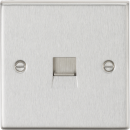 Telephone Master Outlet - Square Edge Brushed Chrome