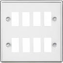 8G Grid Faceplate - Rounded Edge Polished Chrome