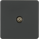 Screwless 1G TV Outlet (Non-Isolated) - Anthracite