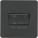 Screwless 10AX 3 pole Fan Isolator Switch - Anthracite