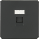 Screwless RJ45 network outlet - Anthracite