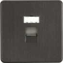 Screwless RJ45 network outlet - Smoked Bronze