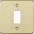 1G grid faceplate - brushed brass