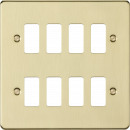 8G grid faceplate - brushed brass