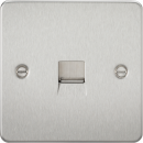 Flat Plate Telephone master socket - brushed chrome