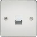 Flat Plate Telephone master socket - polished chrome