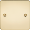 Flat Plate 1G blanking plate - polished brass