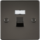 Flat Plate RJ45 network outlet - gunmetal