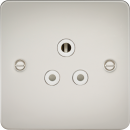 Flat Plate 5A unswitched socket - pearl with white insert