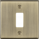 1G grid faceplate - antique brass